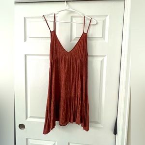 Women’s Orange Floral Macys Dress, size Large